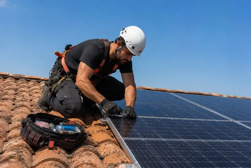 Maintenance et monitoring de panneaux solaires à Chanas